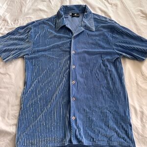 Men's Blue Short Sleeve Shirt